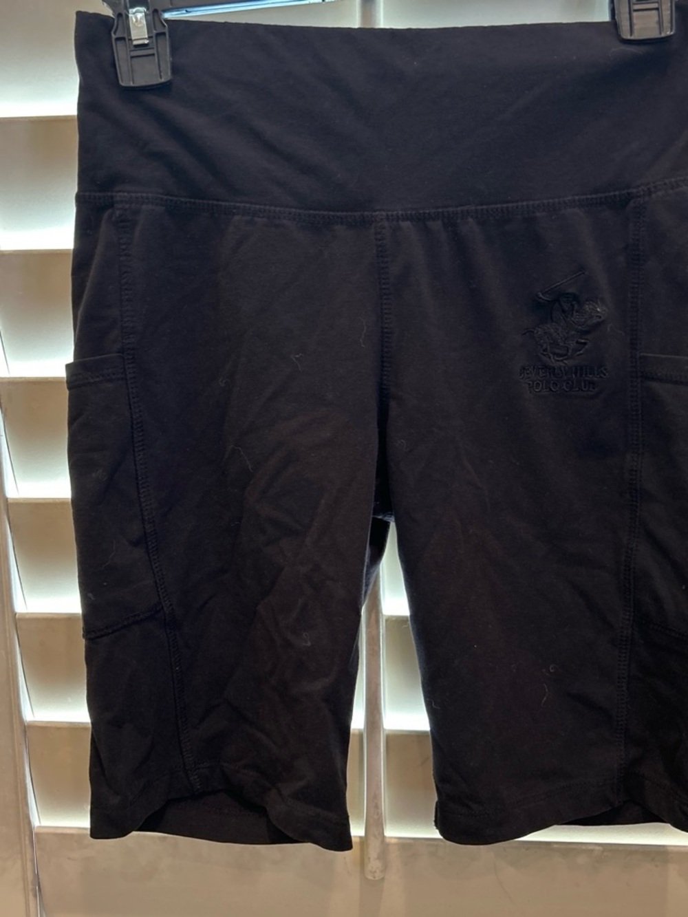 Beverly Hills Polo Club Black Athletic Bike Shorts with Side Pockets